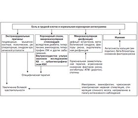 Алгоритм диагностики и лечения больных с болью в грудной клетке и нормальной коронарной ангиограммой (кардиальным синдромом Х)
